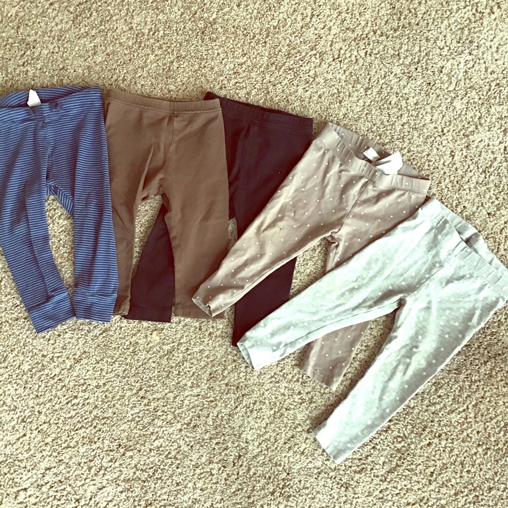 Five Pair Bundle Baby Leggings